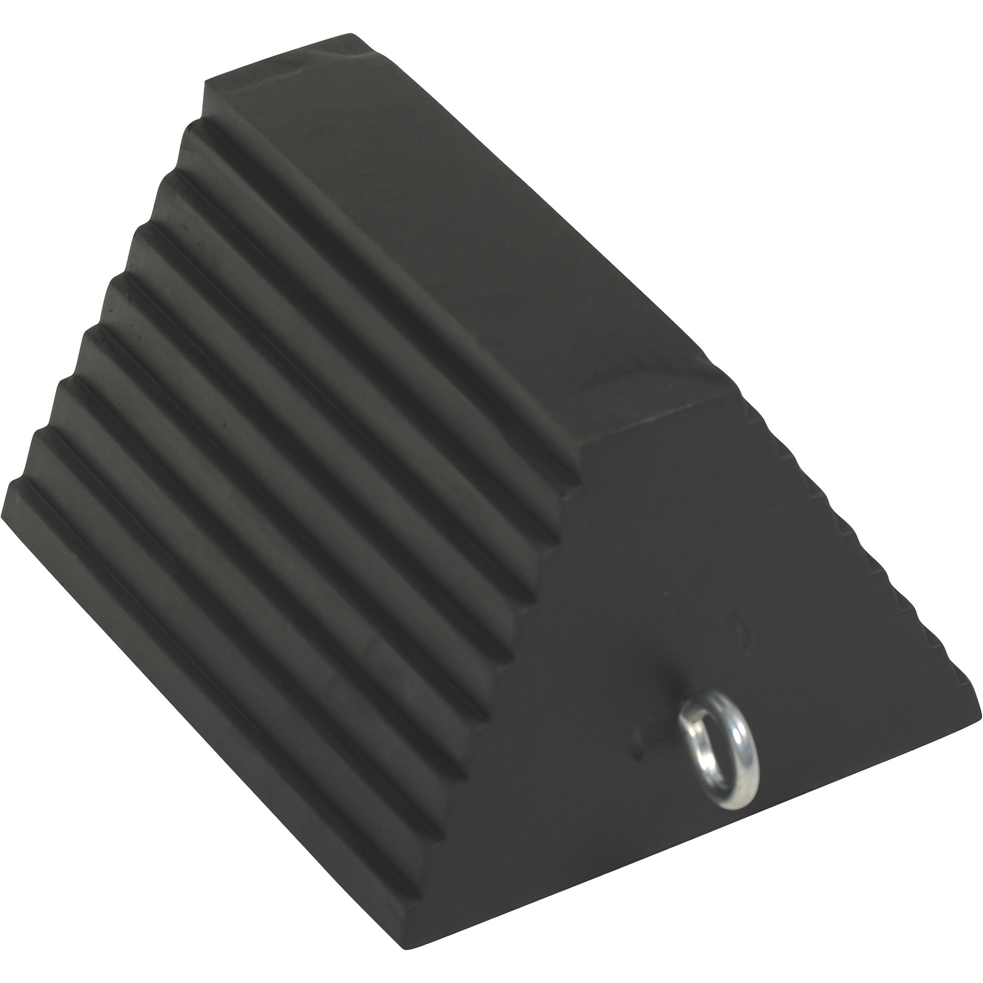 Vestil Rubber Wheel Chock - 9.25in.W x 8in.D x 6in.H, Molded, Weather-Resistant, Model# RWC-8